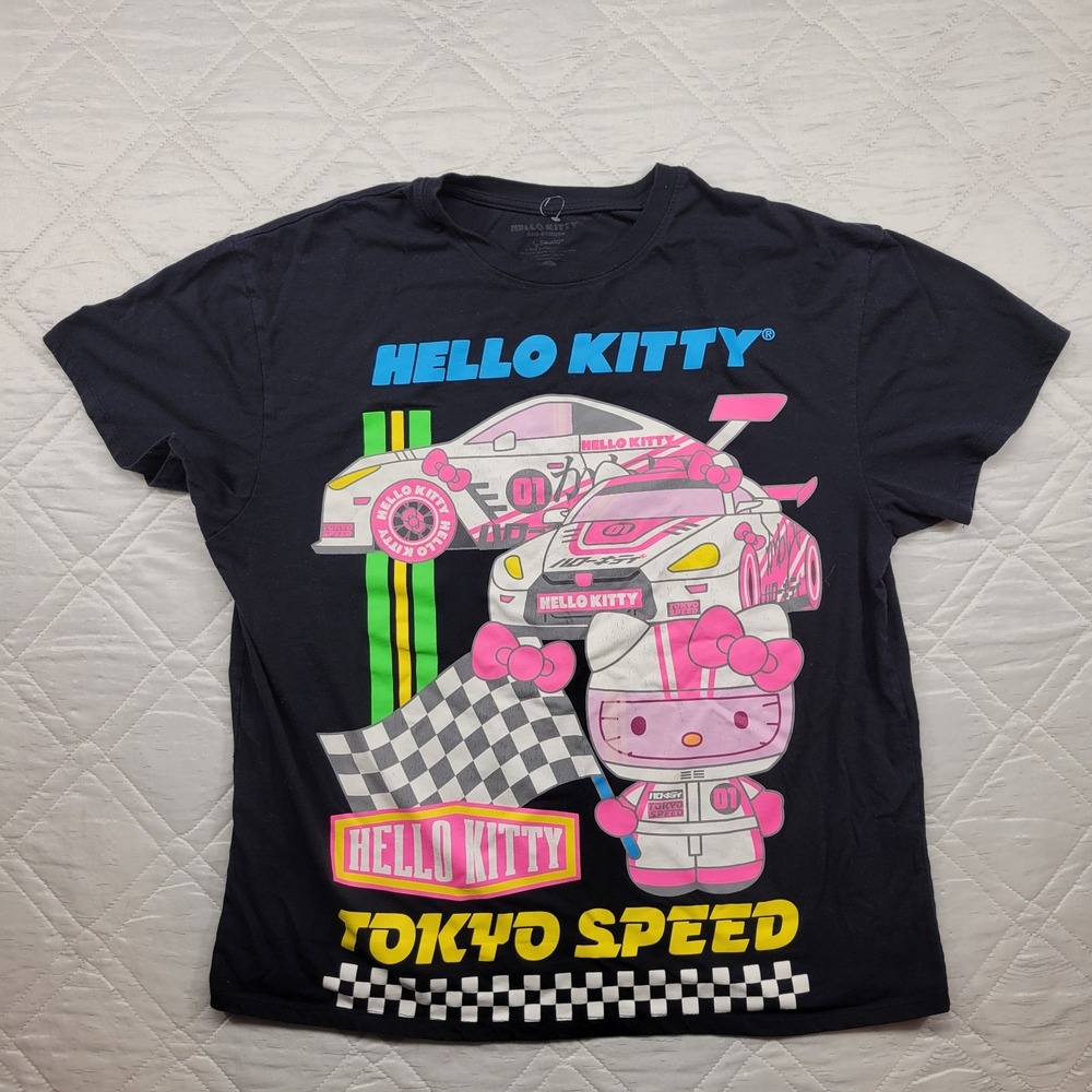 Hello Kitty‎ Tokyo Speed black T shirt men's size XL